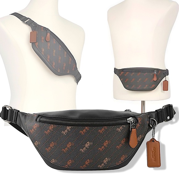 Coach Other - Coach Warren Mini Belt Bag Fanny Pack With Horse And Carriage Dot Print | C4138
